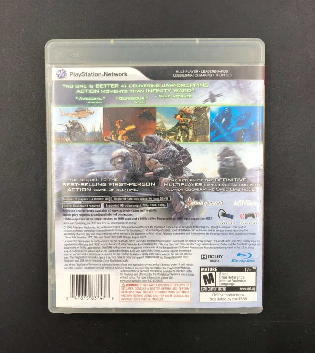 Call of Duty: Modern Warfare 2 (Sony PlayStation 3, PS3) in Case w/ Manual