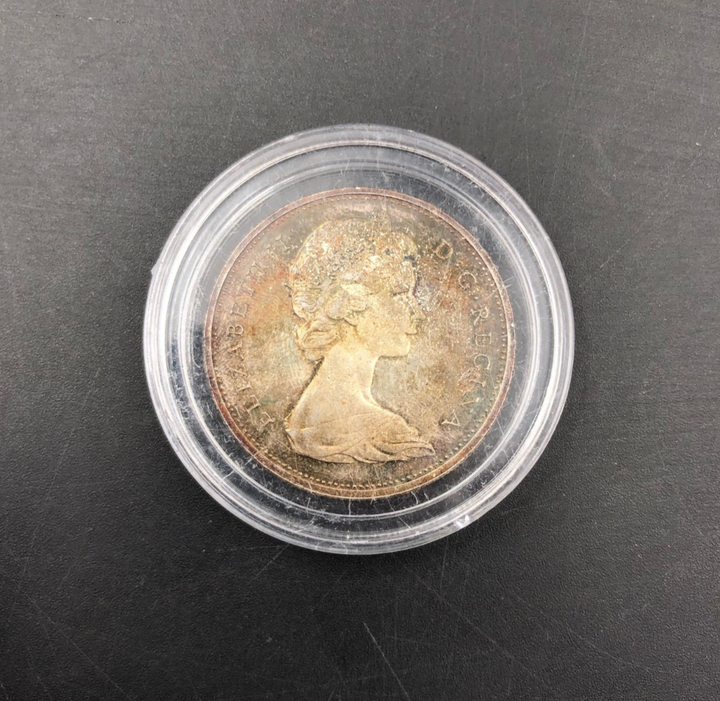 1965 $1 Voyageur Silver Canada Dollar Coin Queen Elizabeth II