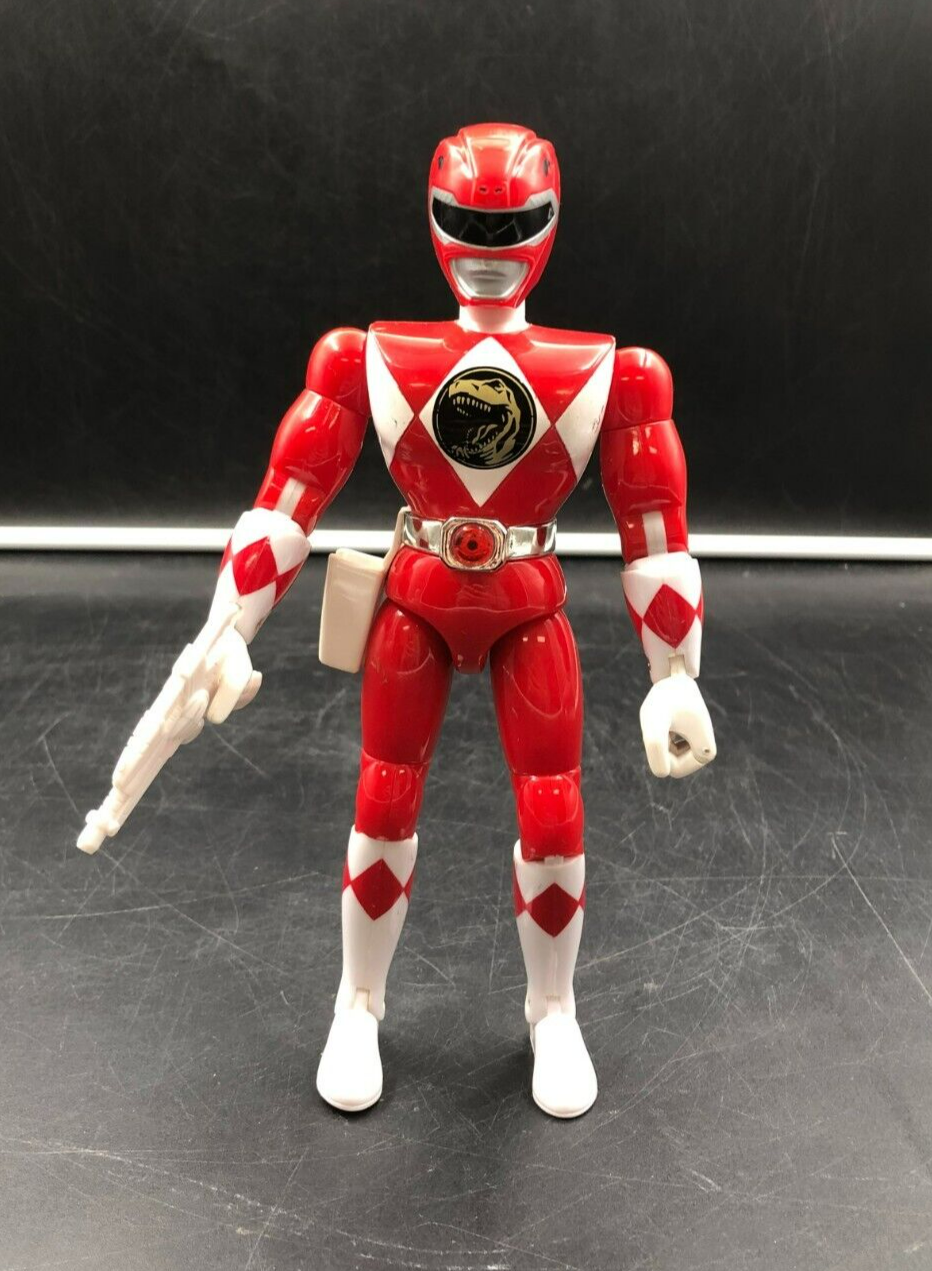 1993 Bandai Mighty Morphin Power Rangers - 8" Red Ranger Action Figure w/ Gun