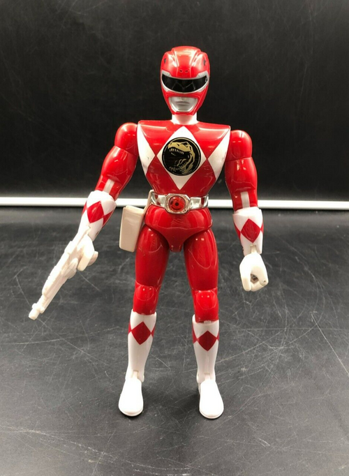 1993 Bandai Mighty Morphin Power Rangers - 8" Red Ranger Action Figure w/ Gun