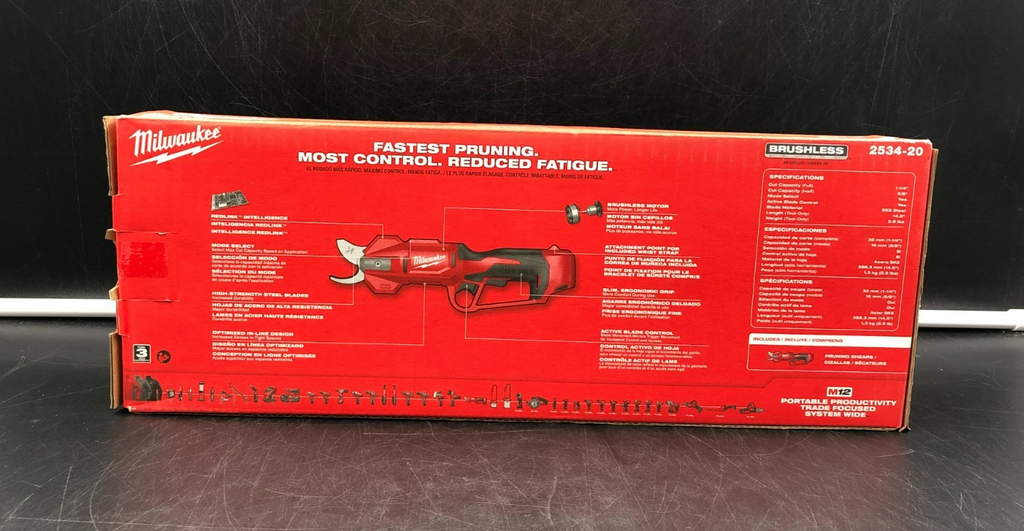 Milwaukee 2534-20 M12 Brushless Pruning Shears (Tool-Only) - NEW