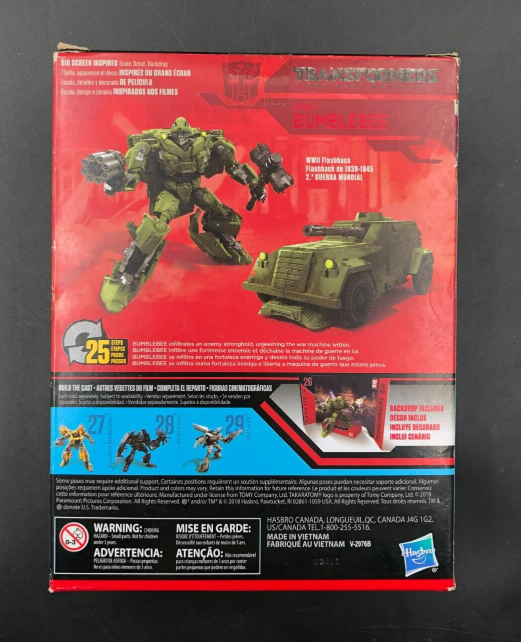 TOMY Studio Series #26 Transformers: The Last Knight - WWII Bumblebee Deluxe NEW