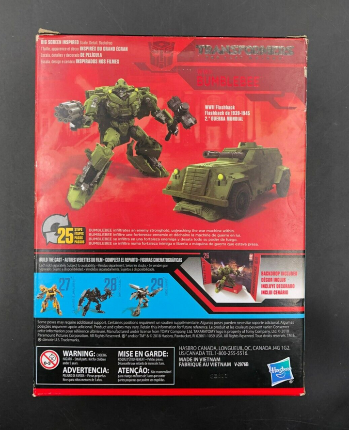 TOMY Studio Series #26 Transformers: The Last Knight - WWII Bumblebee Deluxe NEW