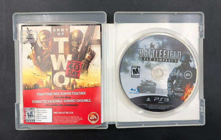 Battlefield: Bad Company 2 - Limited Edition (PlayStation 3, PS3) w/ Manual + Ad