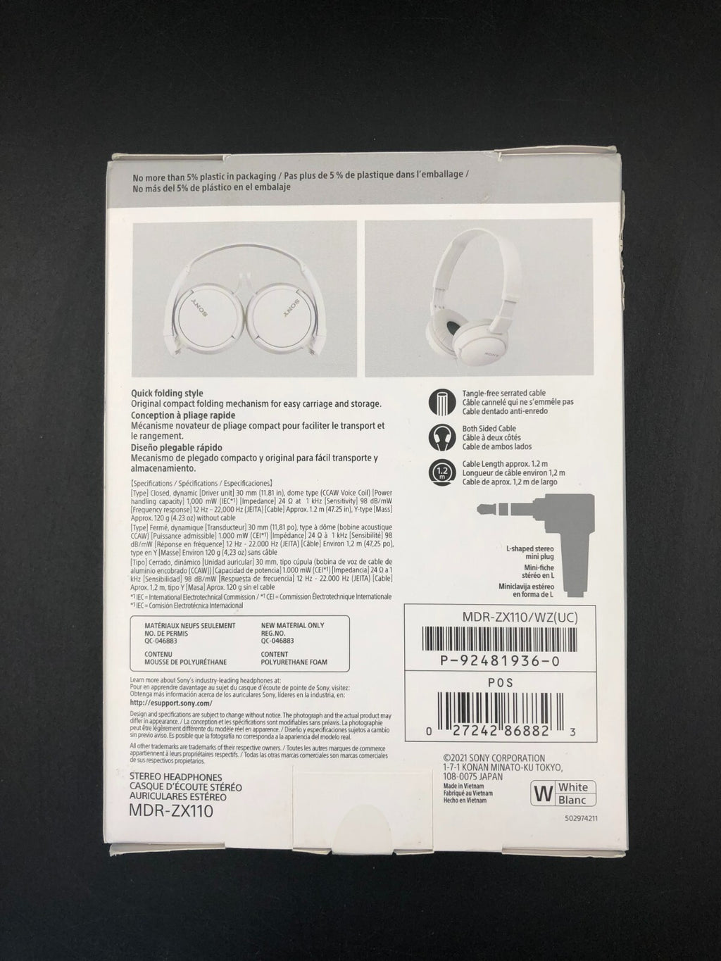 Sony MDR-ZX110 Wired Headphones - NEW~~