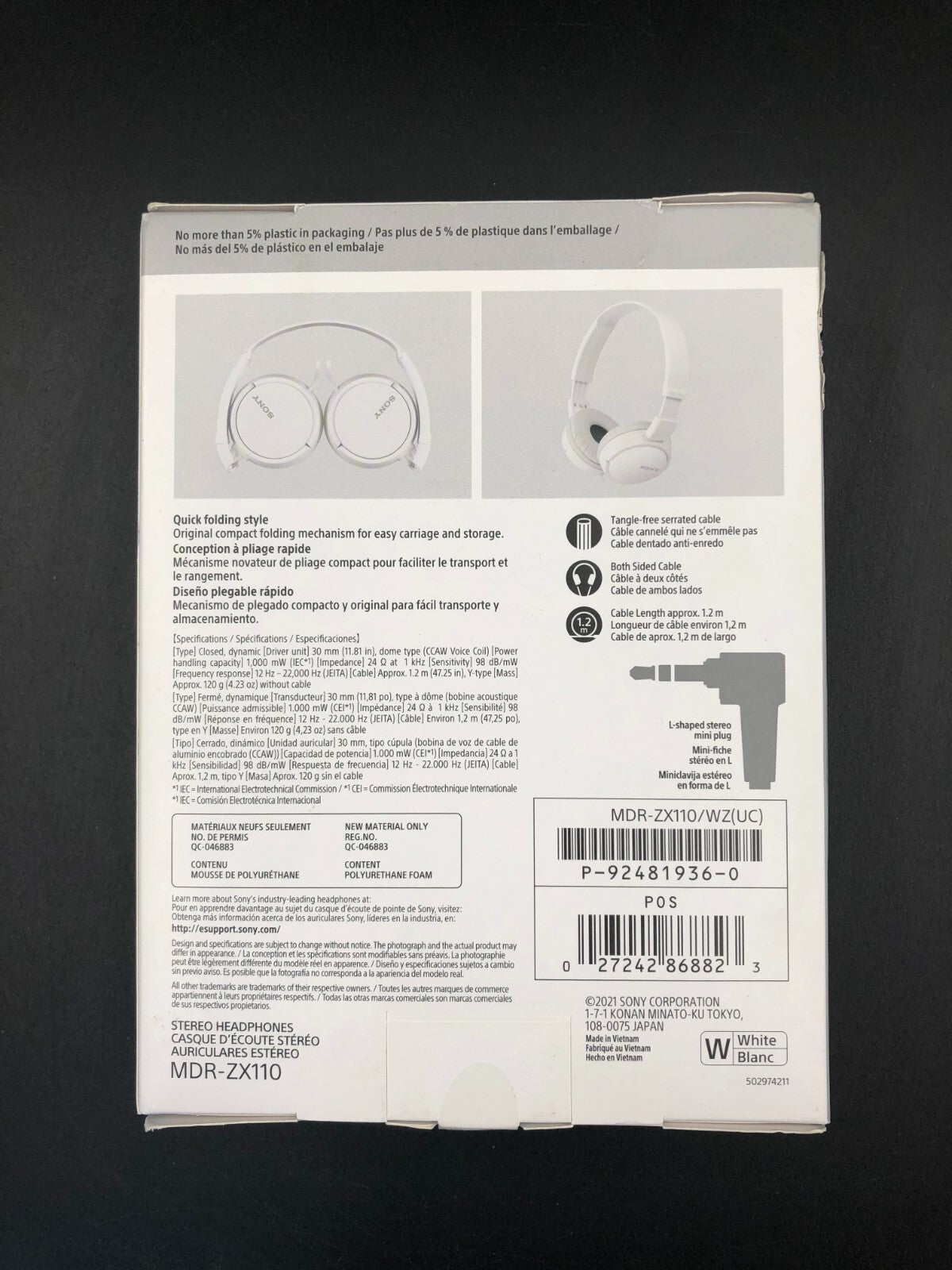 Sony MDR-ZX110 Wired Headphones - NEW~~