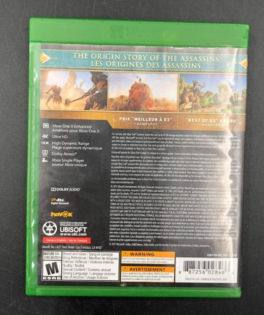 Assassins Creed Origins XBOX ONE