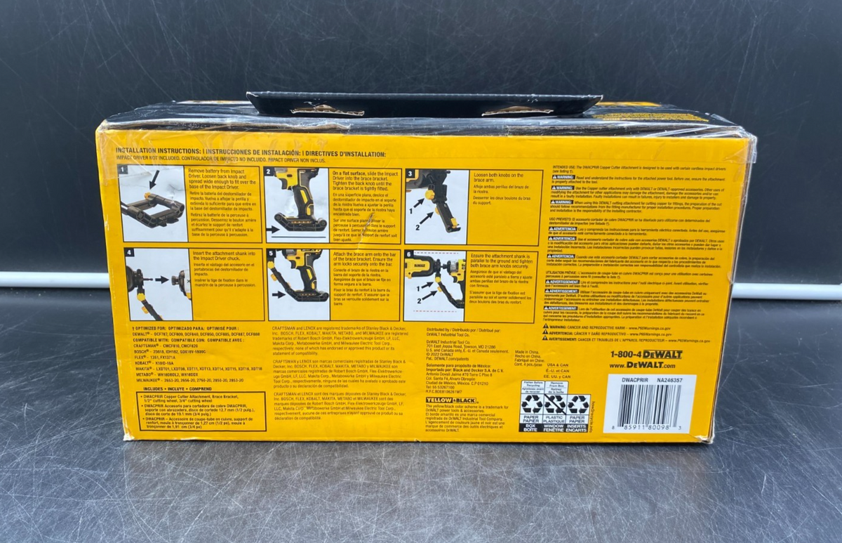 DeWalt DWACPRIR Impact Connect Copper Cutter Attachment - NEW