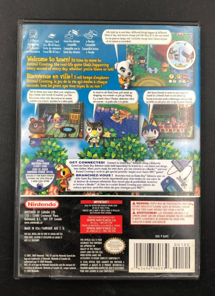 Animal Crossing Nintendo GameCube w/ Memory Card + Manual