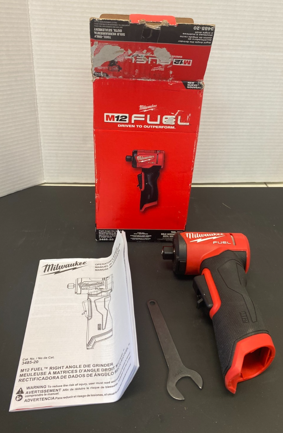 MILWAUKEE M12 FUEL RIGHT ANGLE DIE GRINDER 3485-20 *OPEN BOX, LIKE NEW*