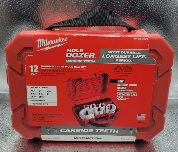 MILWAUKEE 12 Pc. Carbide Teeth Hole Saw Kit 49-22-3090 *BRAND NEW*