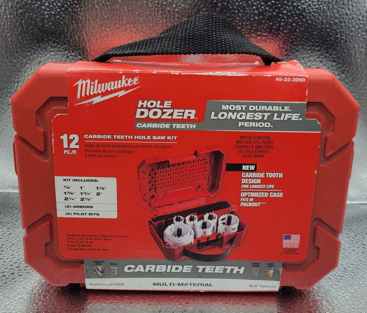 MILWAUKEE 12 Pc. Carbide Teeth Hole Saw Kit 49-22-3090 *BRAND NEW*