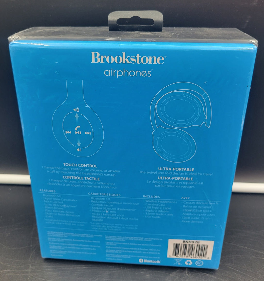 BROOKSTONE Airphones: Wireless Noise Cancelling Headphones  BKH928 *NEW, SEALED*