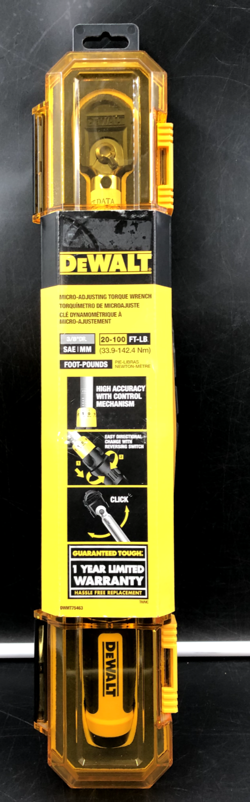 DEWALT 3/8" Micro-Adjusting Torque Wrench DWMT75463 *BRAND NEW, SEALED*