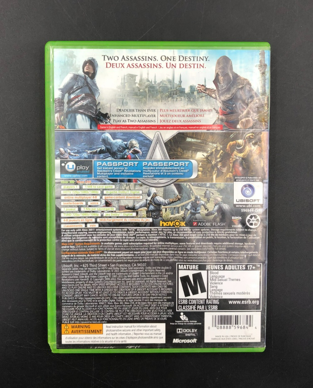Assassin's Creed: Revelations - Signature Edition (XBOX 360) w/ EN/FR Manuals