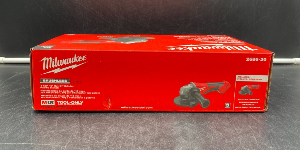 Milwaukee 2686-20 M18 Brushless 4-1/2" / 5" Cut-Off Grinder, Paddle Switch - NEW