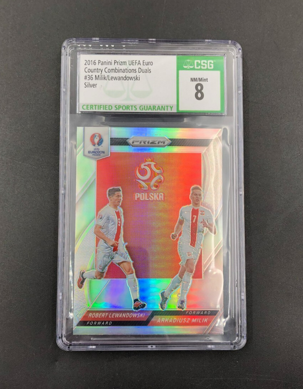2016 Panini Silver Prizm UEFA Euro A. Milik/R. Lewandowski No. 36 CSG 8 NM-MT