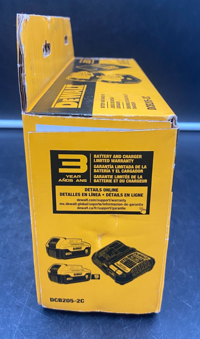 DEWALT 5AH BATTERY AND CHARGER KIT DCB205-2C *BRAND NEW, SEALED*