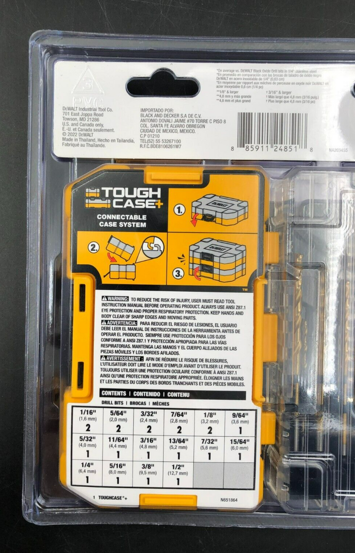 DeWalt (DW1342) 21 pc. Titanium Nitride Coated Drill Bit Set - BRAND NEW~~