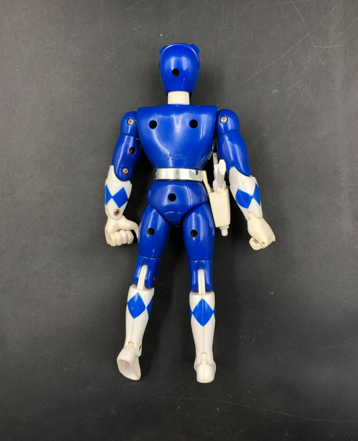 1993 Bandai Mighty Morphin Power Rangers - 8" Blue Ranger Action Figure w/ Gun