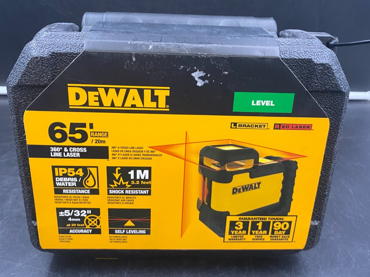 DEWALT 65' RANGE 360 & CROSS LINE RED LASER DW03601 *BRAND NEW, SEALED*