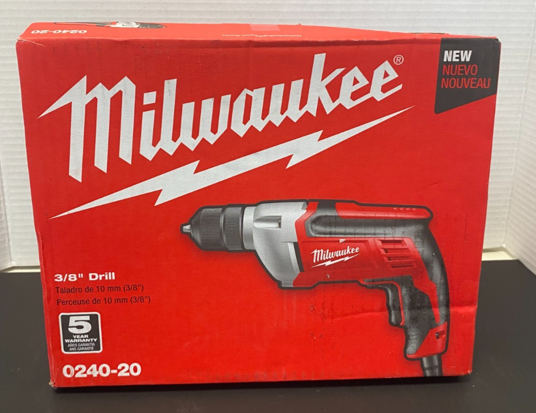 MILWAUKEE 3/8" Corded Drill 0240-20 *NEW, SEALED*