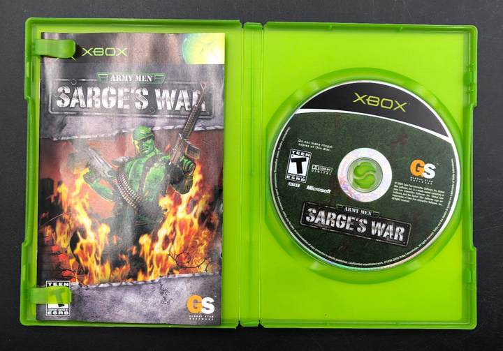 Army Men Sarge's War (Microsoft XBOX) w/ Manual