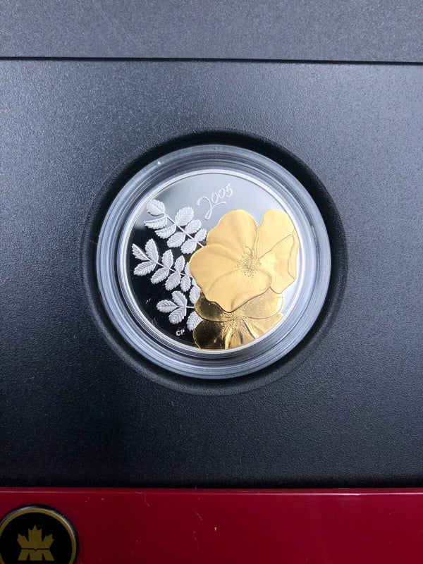 2005 50-Cent Sterling Silver Coin - Golden Rose