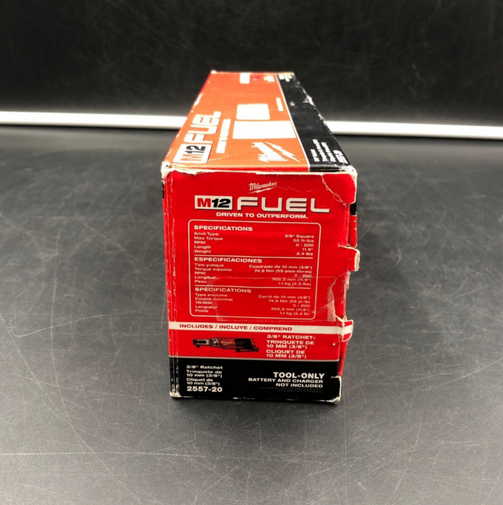 Milwaukee 2557-20 M12 Fuel 3/8" Ratchet (Tool-Only) - OPEN BOX