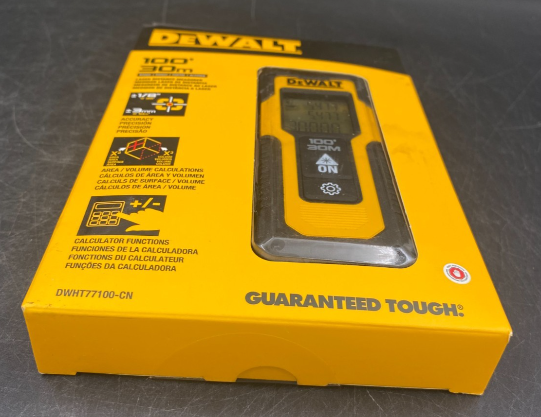 DEWALT 100' 30M Range LASER DISTANCE MEASURER DWHT77100-CN *BRAND NEW, SEALED*
