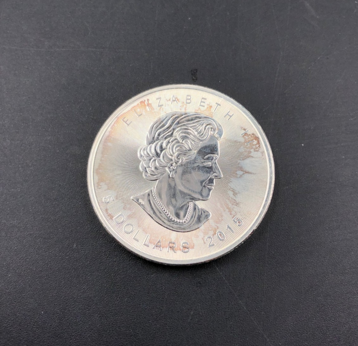 2015 $5 Maple Leaf 9999 Fine Silver 1 Oz Canada 5 Dollars Queen Elizabeth II