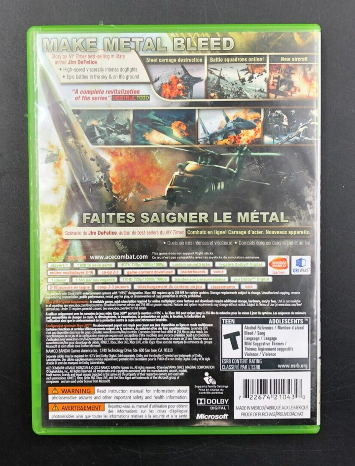 Ace Combat: Assault Horizon (XBOX 360) w/ Manual