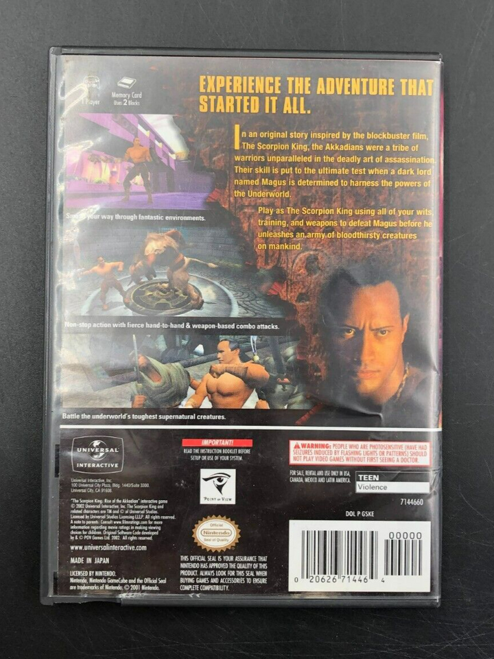 The Scorpion King: Rise of the Akkadian (Nintendo GameCube) w/ Manual