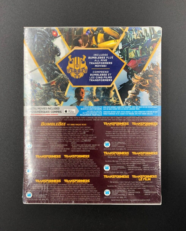 Bumblebee + Transformers - 6-Movie Collection (Blu-Ray) w/ Comic Book - NEW