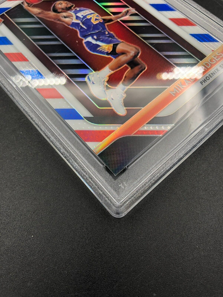 2018-19 Panini Red/White/Blue Prizm Mikal Bridges RC Rookie Card PSA 10 GEM MINT