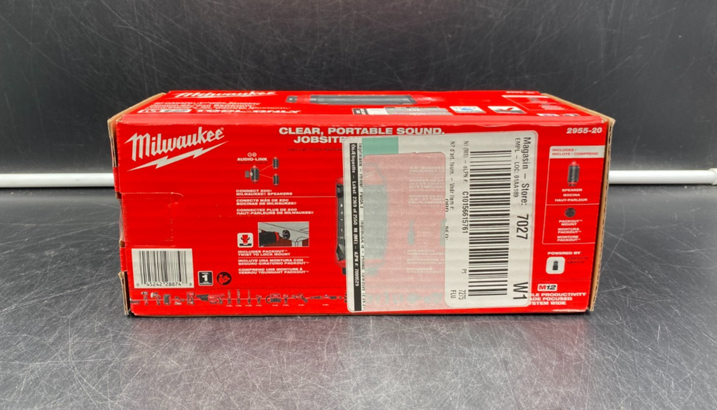 Milwaukee 2955-20 M12 Bluetooth Jobsite Speaker w/ Packout Compatibility - NEW