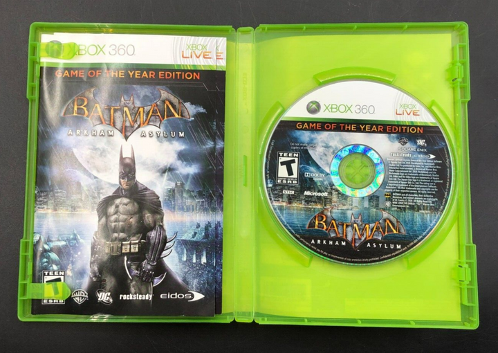 Batman: Arkham Asylum - Game of the Year Edition 3D Cover (XBOX 360) w/ Manual