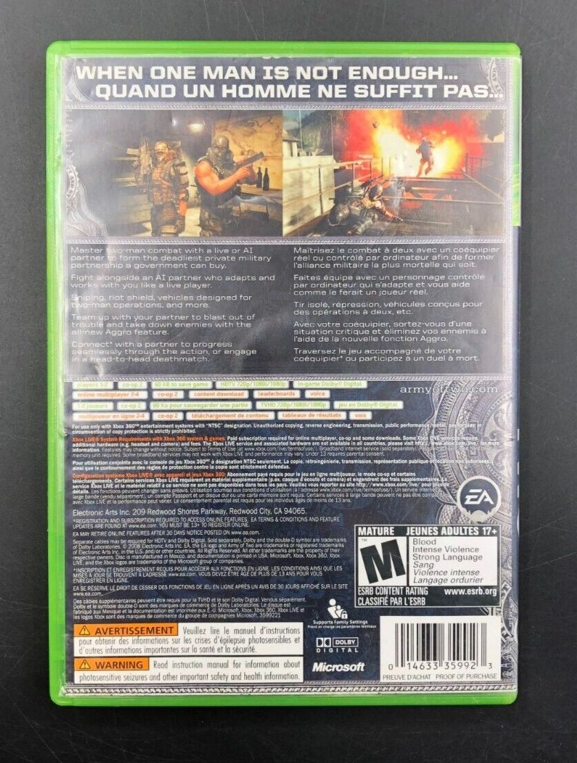 Army of Two (XBOX 360) No Manual