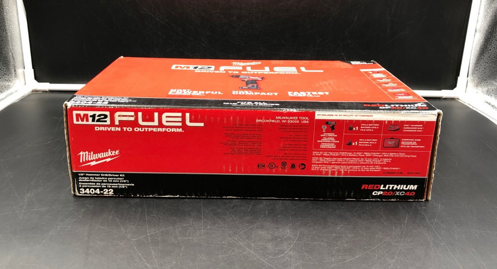 Milwaukee 3404-22 M12 Fuel 1/2" Hammer Drill/Driver Kit - NEW OPEN BOX