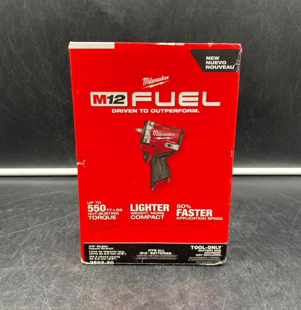Milwaukee 2562-20 M12 Fuel 3/8" Stubby Impact Wrench (Tool-Only) - NEW