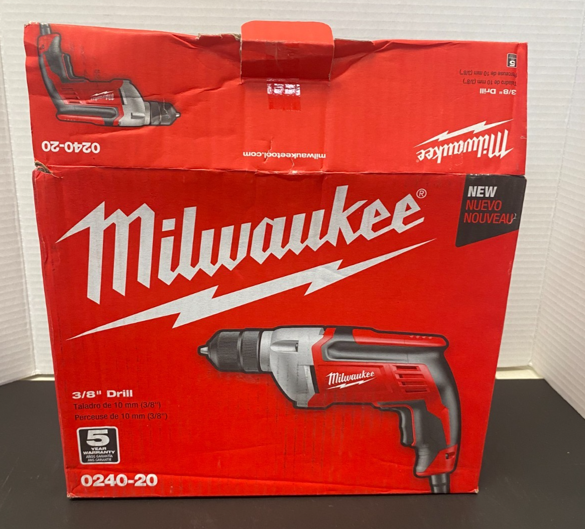 MILWAUKEE 3/8" Corded Drill 0240-20 *OPEN BOX, NEW, SEE PICS*