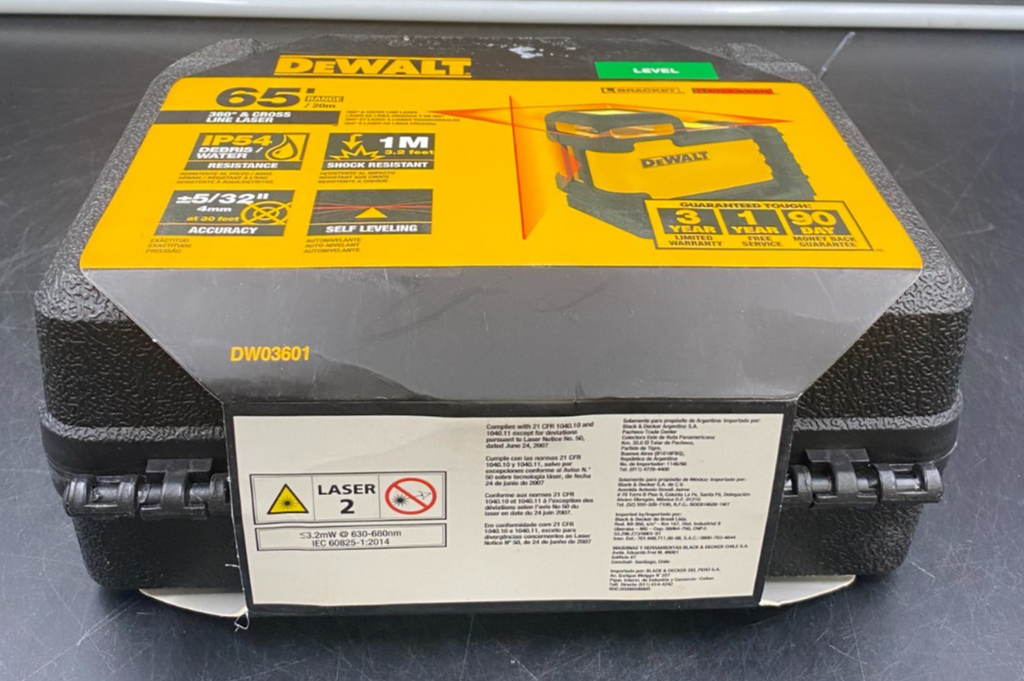 DEWALT 65' RANGE 360 & CROSS LINE RED LASER DW03601 *BRAND NEW, SEALED*