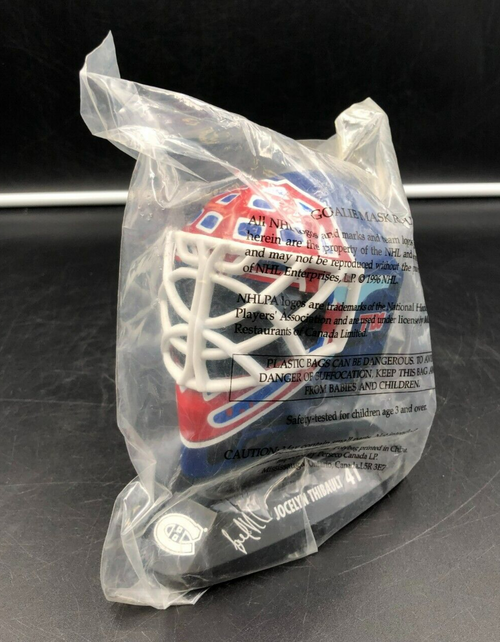 1996 McDonalds NHL Canadiens Jocelyn Thibault Autographed Goalie Mask - NEW