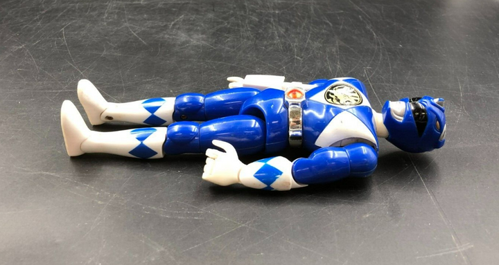 1993 Bandai Mighty Morphin Power Rangers - 8" Blue Ranger Action Figure w/ Gun