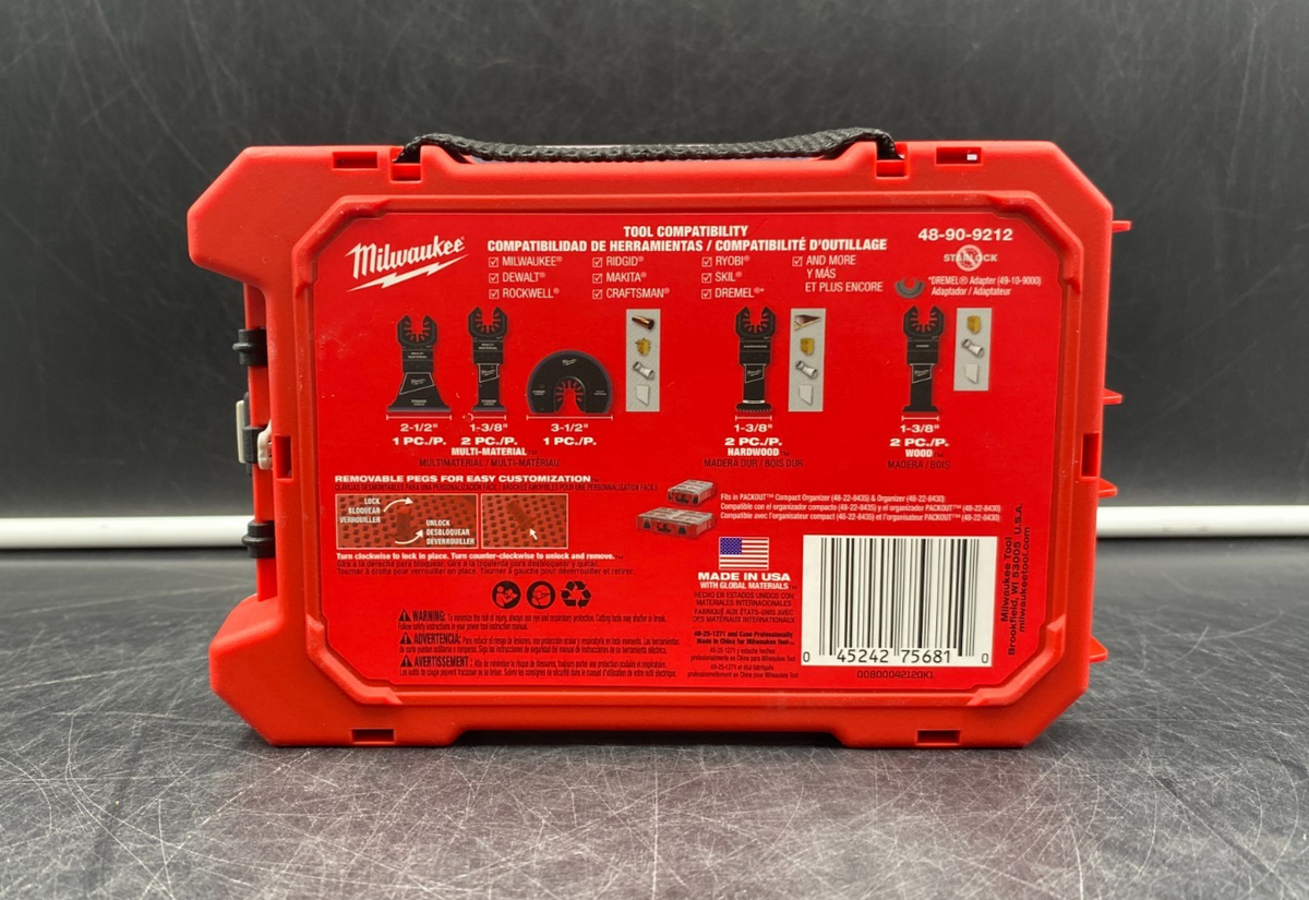 Milwaukee 48-90-9212 8pc Multi-Tool Blade Set Universal Fit Open-Lok Anchor -NEW