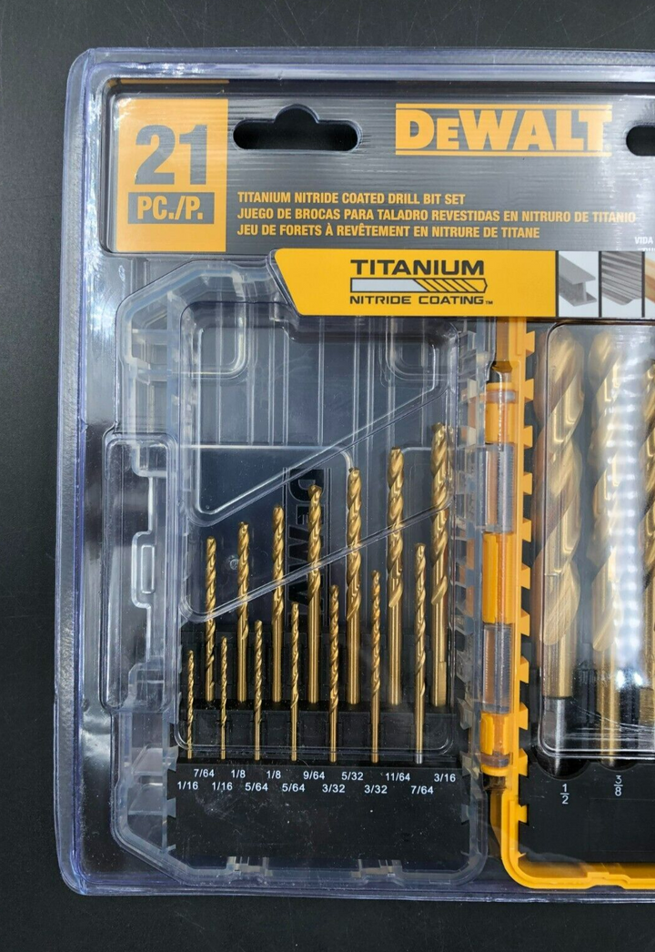 DeWalt (DW1342) 21 pc. Titanium Nitride Coated Drill Bit Set - BRAND NEW~~