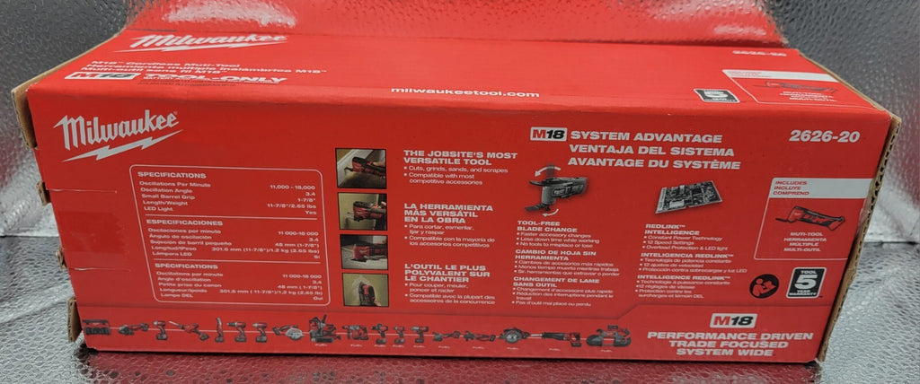 MILWAUKEE M18 Cordless Multi Tool 2626-20 *BRAND NEW*