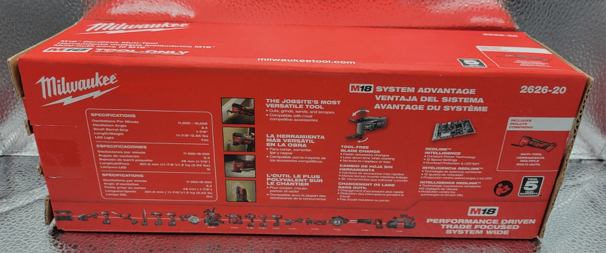 MILWAUKEE M18 Cordless Multi Tool 2626-20 *BRAND NEW*