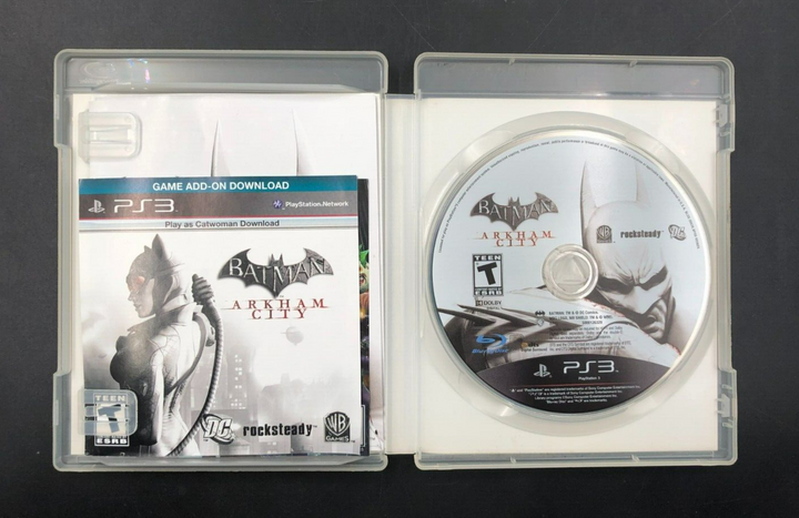 Batman: Arkham City (PlayStation 3, PS3) w/ EN/FR Manuals + Inserts