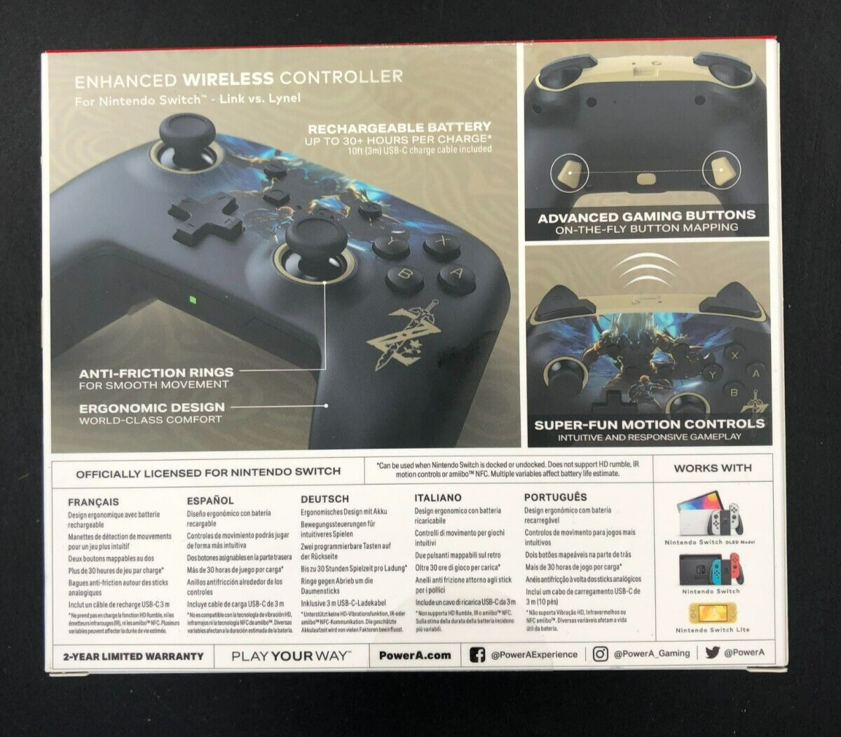 Nintendo Switch Enhanced Wireless Controller - Zelda BOTW - NEW